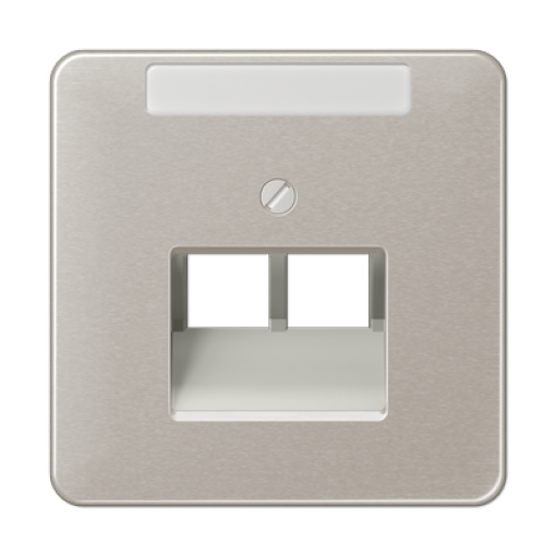 Placa central telef. 2 tomas CD platino
