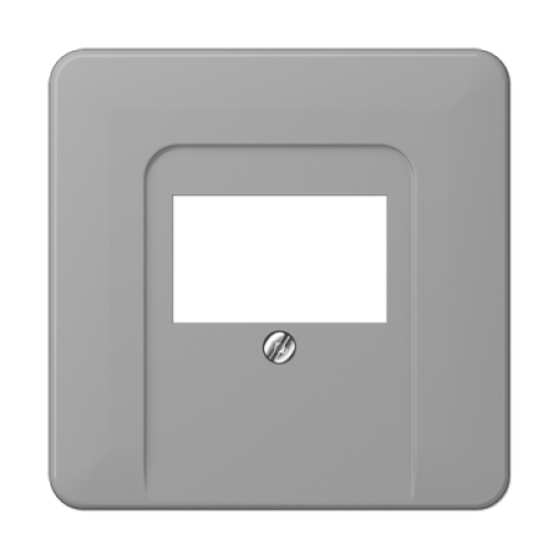 Placa telefónica 1F CD gris