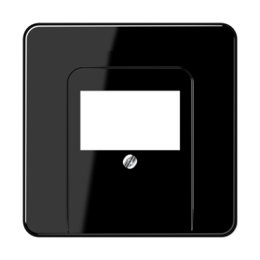 Placa telefónica 1F CD negro