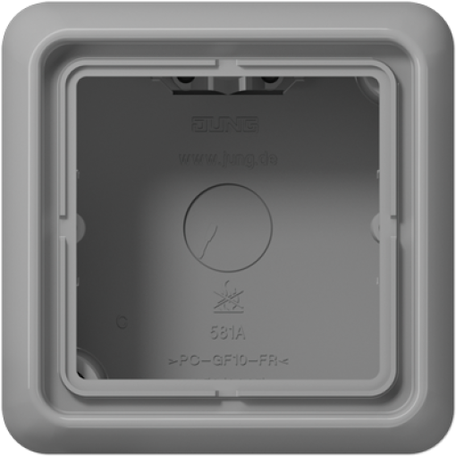 Caja de superf. simple CD gris