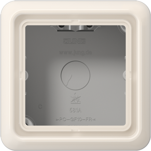 Caja de superf. simple CD blanco marfil
