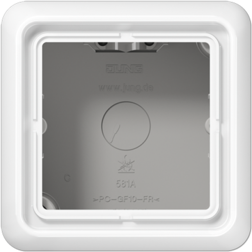 Caja de superf. simple CD bl. alpi