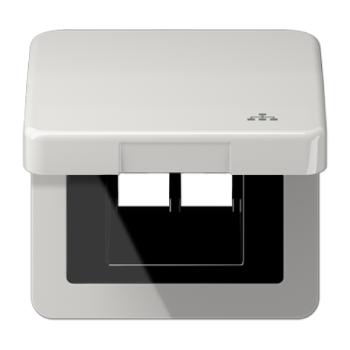 Tapa abat. retroc. simb. LAN CD gris cl