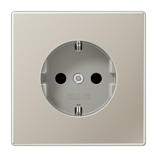Enchufe SCHUKO prot. contacto LS acero