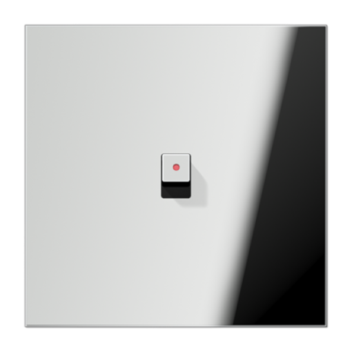 Placa 1x1 pal. LED cubo. 1912 cromado