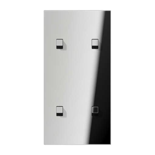 Placa vert. 2x4 pal. cubo 1912 cromado