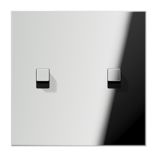 Placa 1x2 pal. cubo cromado