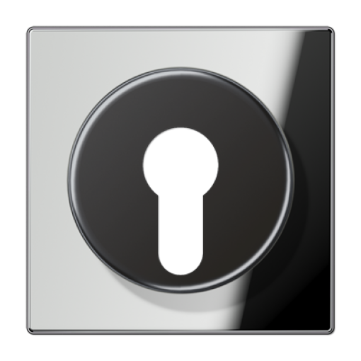 Placa interruptor llave LS cromado