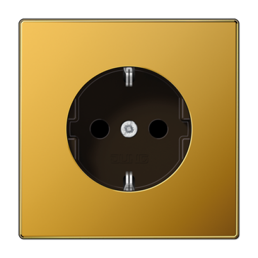 Enchufe SCHUKO prot contacto LS oro