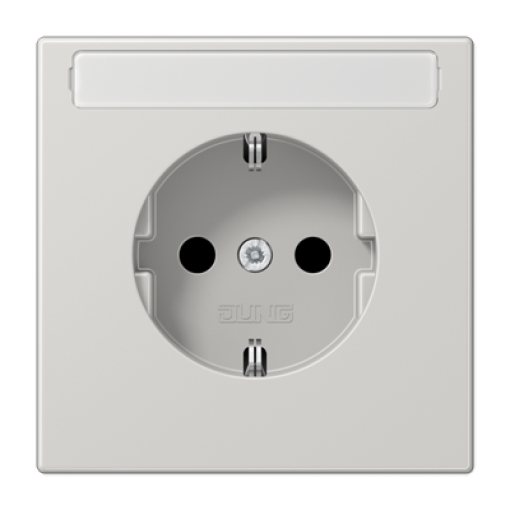 Enchufe SCHUKO inscr. prot. LS gris cl