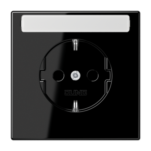 Enchufe SCHUKO inscr. prot. LS negro