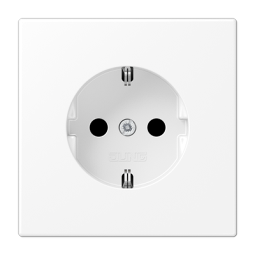Enchufe SCHUKO prot. LS bl. mate