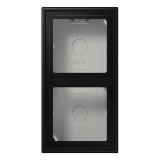 Caja superf. doble LS negro mate