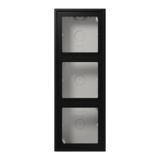 Caja superf. triple LS negro mate