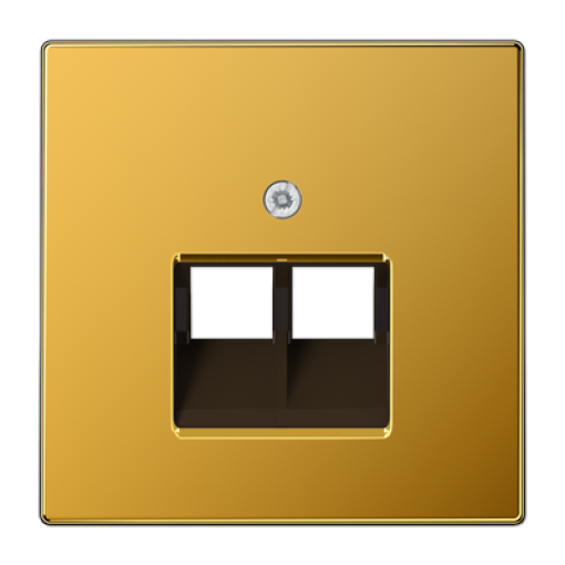 Placa Mod.Jack 2 tomas. LS oro