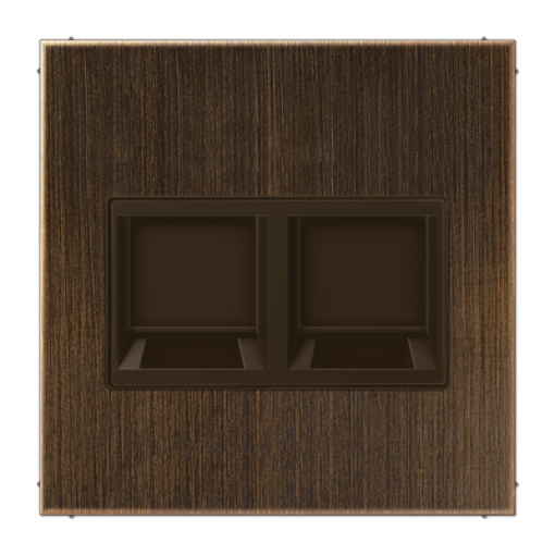 Placa Mod.Jack. 2 tomas LS lat. an.