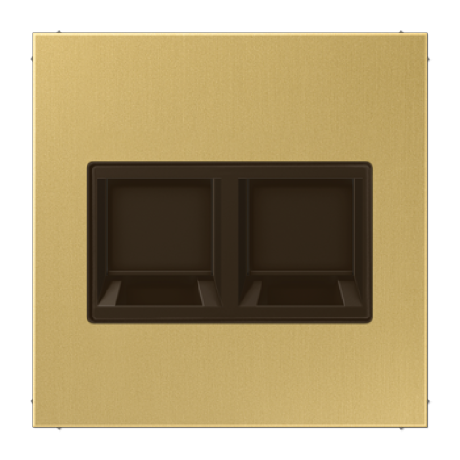 Placa Mod.Jack. 2 tomas LS lat. cl.