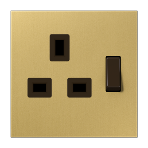 Placa para toma 3171 Eins. LS latón cl