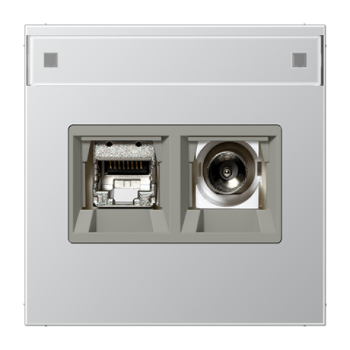 Toma smart TV 2F inscr. LS aluminio
