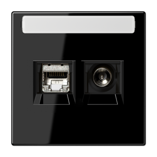 Toma smart TV 2F inscr. LS negro