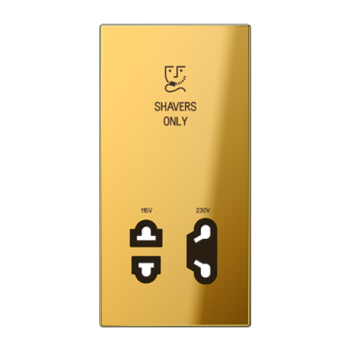 Cazoleta enchufe afeitar LS dorado