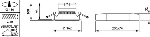 DN140B LED10S830 PSD-E C IP54