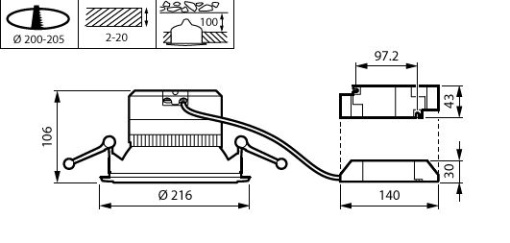DN140B LED20S840 WIA-E WR