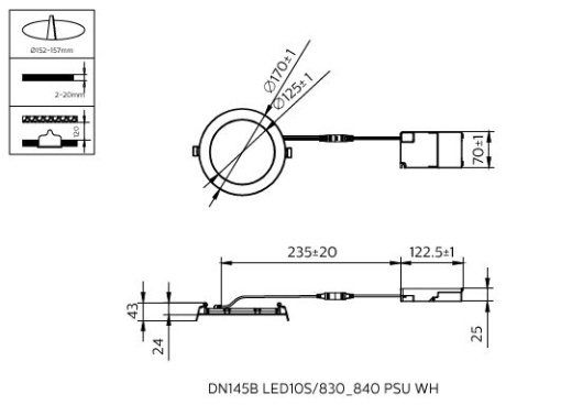 DN145B LED10S830_840 PSU WH