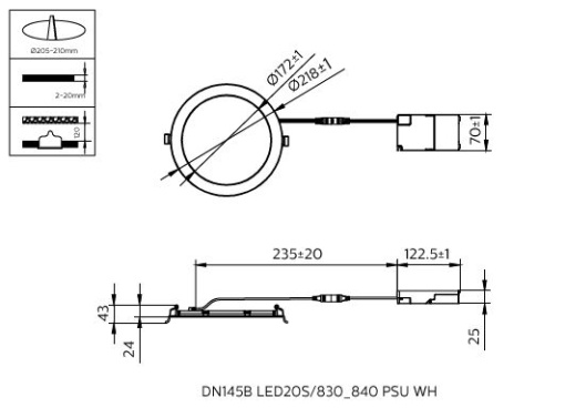 DN145B LED20S830_840 PSU WH