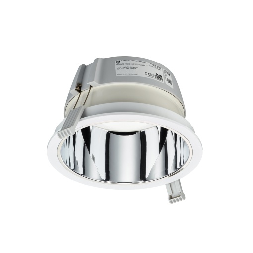 LuxSpace Compact, encastrável, UltraEfficient, 13 W, D200 mm, 2100 lm, 4000 K, DALI, UGR19, Refletor de alto brilho