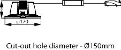 DN070B LED12840 12W 220-240V D150 RD EU