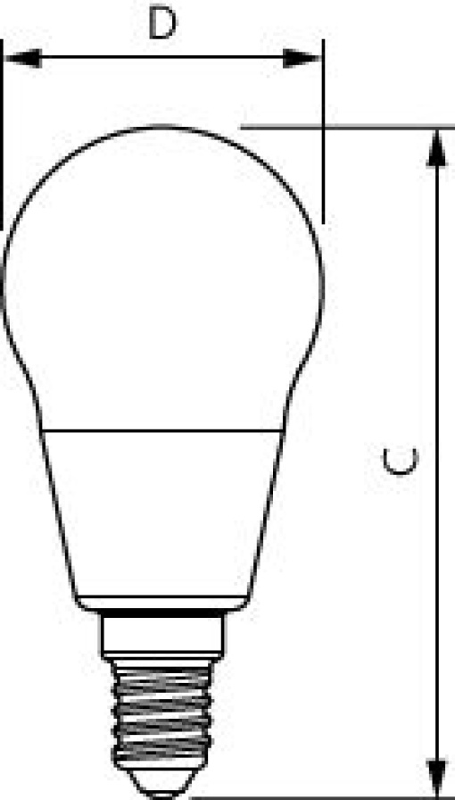 MAS LEDLusterND23-40W E14 827 P45CL GUE