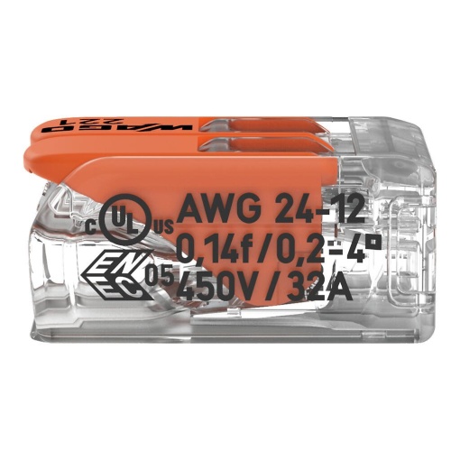 Ligador WAGO 221-412 / 2 Polos