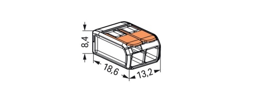 Ligador WAGO 221-412 / 2 Polos