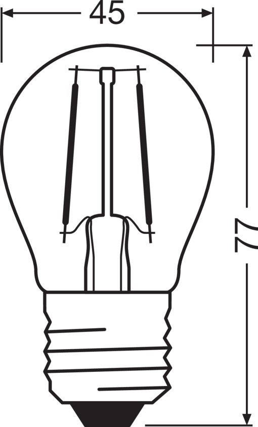 LED CLASSIC P DIM P 4.8W 827 Clear E27