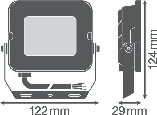FLOODLIGHT COMPACT 20W 830 SYM 100 BK