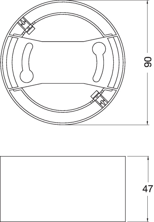 DOWNLIGHT IP44 FRAME DN 90 WT