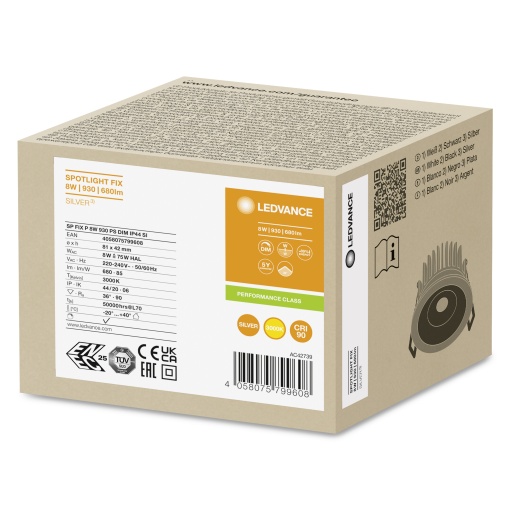 SPOT FIX 8W 930 PS DIM IP44 SI