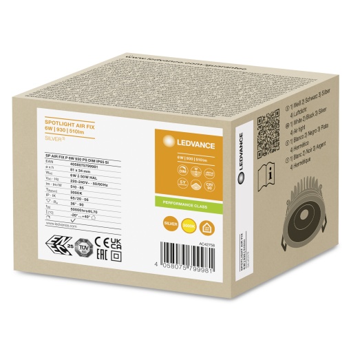 SPOT AIR FIX 6W 930 PS DIM IP65 SI
