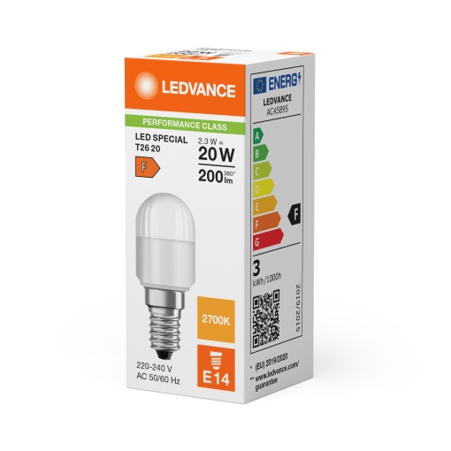 LED SPECIAL T26 P 2.3W 827 Frosted E14