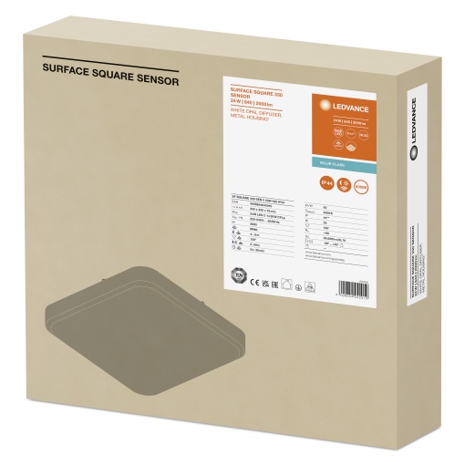 SURFACE SQUARE 330 SENSOR 24W 840 IP44