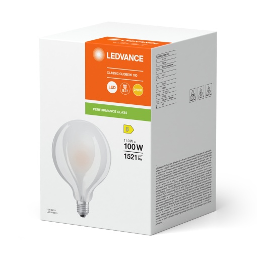 LED CLASSIC GLOBE P 11W 827 Frosted E27
