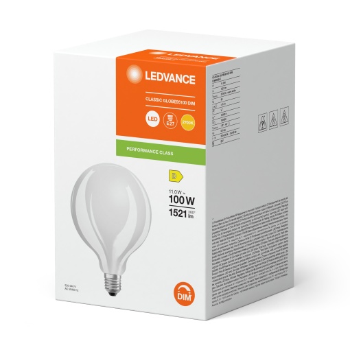 LED CLASSIC GLOBE DIM P 11W 827 Frosted E27