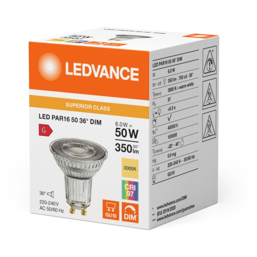 LED PAR16 DIM S 6W 930 GU10