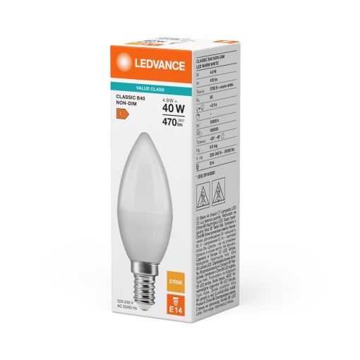 LED CLASSIC B V 4.9W 827 Frosted E14