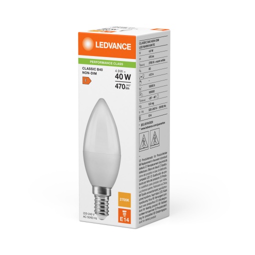 LED CLASSIC B P 4.9W 827 Frosted E14