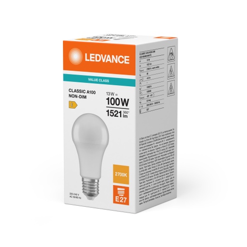 LED CLASSIC A V 13W 827 Frosted E27