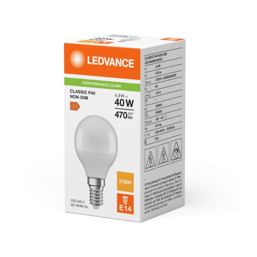LED CLASSIC P P 4.9W 827 Frosted E14