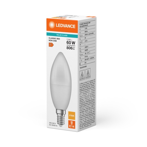 LED CLASSIC B V 7.5W 827 Frosted E14