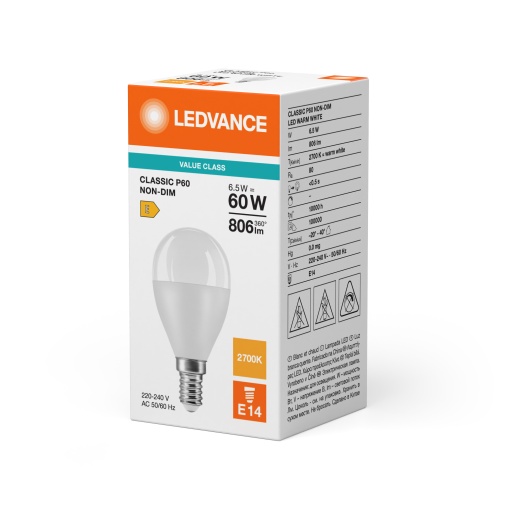 LED CLASSIC P V 6.5W 827 Frosted E14